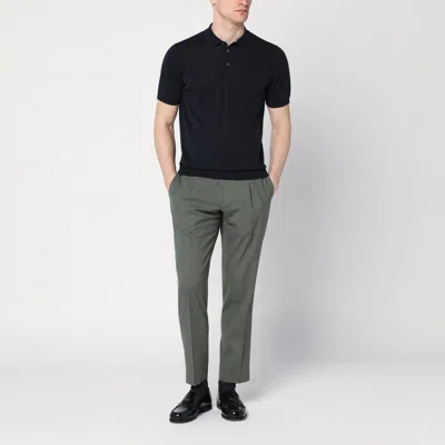 Santaniello Green Wool Blend Trousers In Green