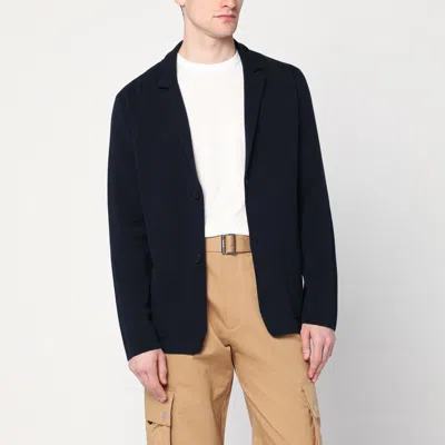 Roberto Collina Cotton Jacket Cardigan Back Vent In Blue