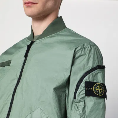 Stone Island 3l Tc Membrane Bomber Jacket In Green