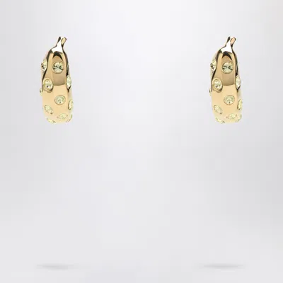 Jacquemus Banana Earrings With Rhinestones Women In Gold