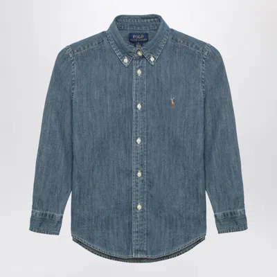 Polo Ralph Lauren Denim Button Shirt In Blue