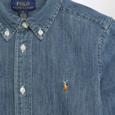 Polo Ralph Lauren Denim Button Shirt In Blue