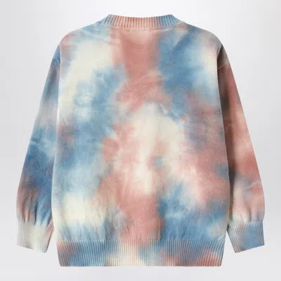 Il Gufo Sweater With Airbrush-effect Tie-dye Print In Blue