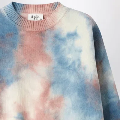 Il Gufo Sweater With Airbrush-effect Tie-dye Print In Blue