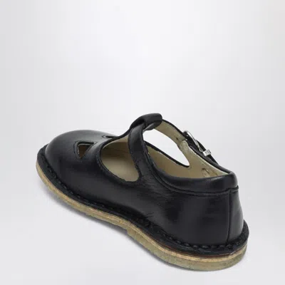 Il Gufo Sandal With Blue Eyelets In Leather In Blue