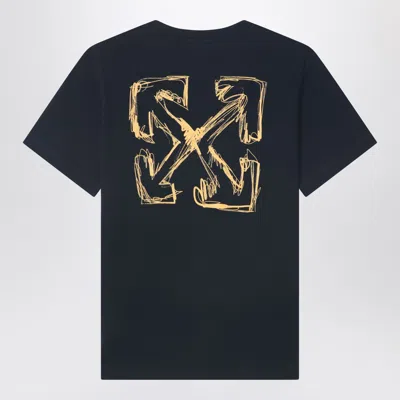 Off-white Black T-shirt With Arrow Print Designed In Black