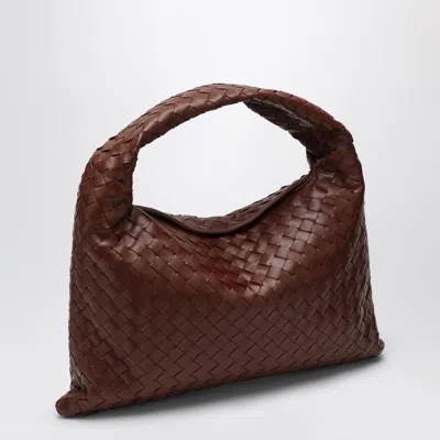 Bottega Veneta Small Hop Intrecciato Leather Shoulder Bag In Red