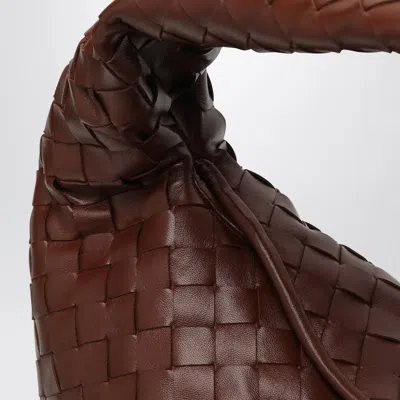 Bottega Veneta Small Hop Intrecciato Leather Shoulder Bag In Red