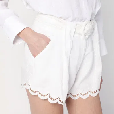 Shop Farm Rio White Linen Shorts