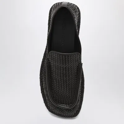 Bottega Veneta Men Daddy Moccasins In Dark Chocolate Color Made Of Woven Leather In Brown