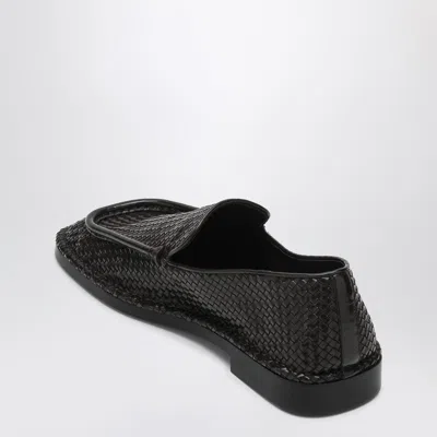 Bottega Veneta Men Daddy Moccasins In Dark Chocolate Color Made Of Woven Leather In Brown