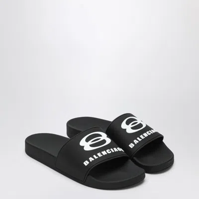 Balenciaga Rubber Slide Sandals For The Pool Men In Black