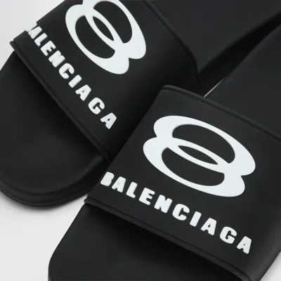Balenciaga Rubber Slide Sandals For The Pool Men In Black