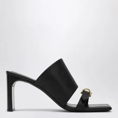 Balenciaga Black Leather Bel Air Sandals In Black