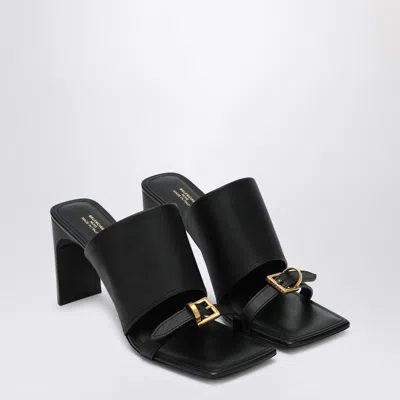 Balenciaga Black Leather Bel Air Sandals In Black