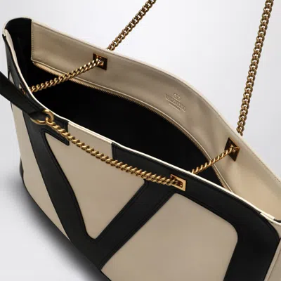 Valentino Large White Chain Tote Bag In White