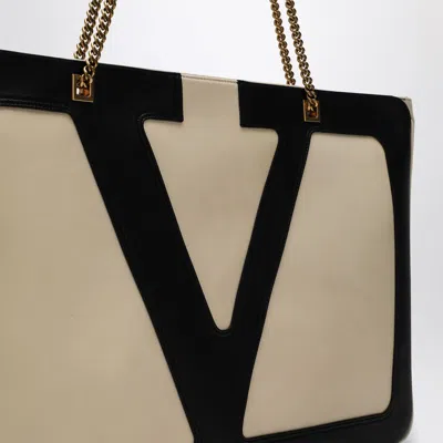 Valentino Large White Chain Tote Bag In White