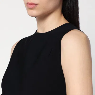 Alexander Mcqueen Black Viscose Mix Dresses In Black