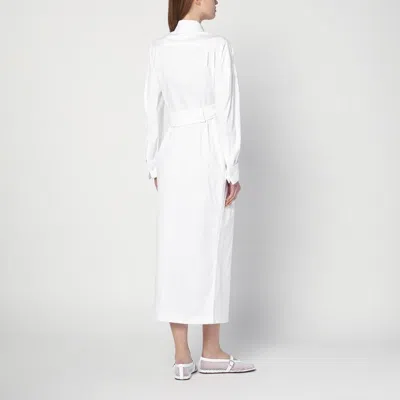 Max Mara Wrap Design Dress Buttoned Cuffs In White