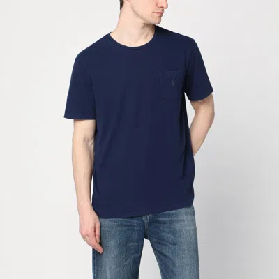 Polo Ralph Lauren Pocket Crew Neck Short Sleeve T-shirt In Blue