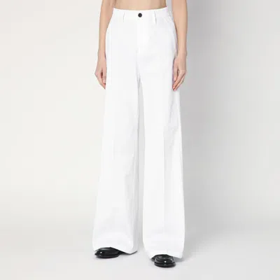 Department Five Misa White Cotton Wide Trousers In White