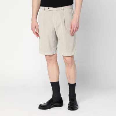 Pt Torino Bermuda Shorts In Cotton In Beige