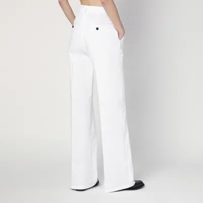 Department Five Misa White Cotton Wide Trousers In White