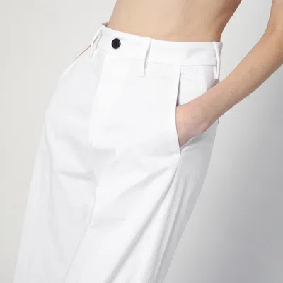 Department Five Misa White Cotton Wide Trousers In White
