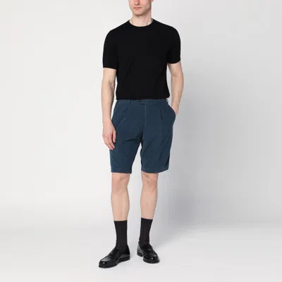 Pt Torino Bermuda Shorts Back Pockets In Blue