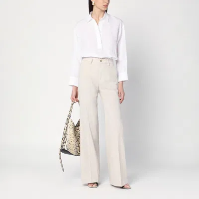 Department Five High-waist Palazzo Trousers In Beige