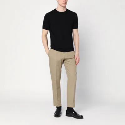 Drumohr Short Sleeves Turtle Neck T-shirt Clothing In Black