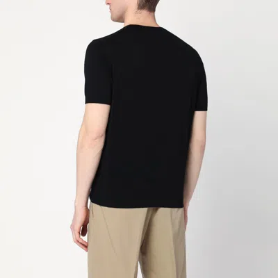 Drumohr Short Sleeves Turtle Neck T-shirt Clothing In Black