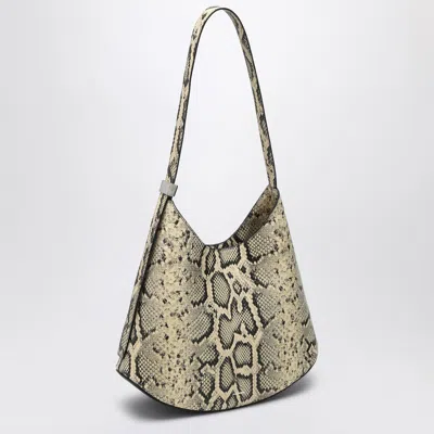 Jil Sander Python Print Leather Shoulder Bag In Multicolor