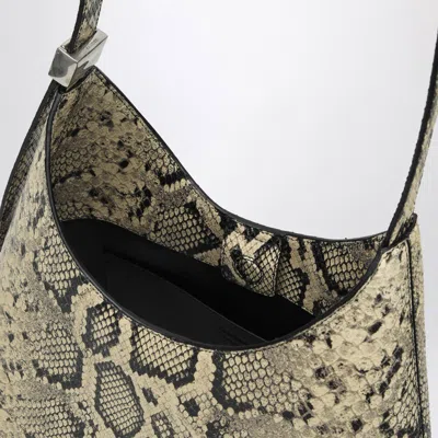 Jil Sander Python Print Leather Shoulder Bag In Multicolor