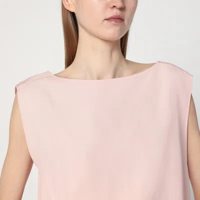 Calvin Klein Light Pink Blouse In Linen Blend In Pink