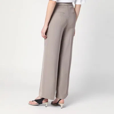 Calvin Klein Ash Grey Trousers In Linen Blend In Grey