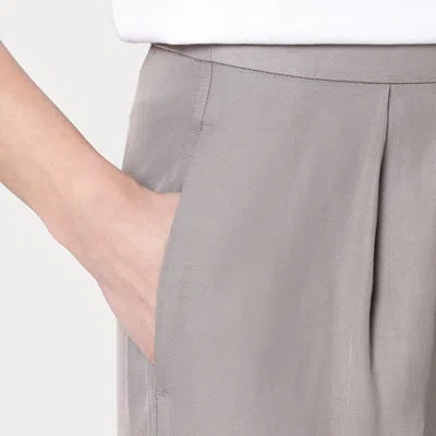 Calvin Klein Ash Grey Trousers In Linen Blend In Grey