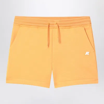 Shop K-way Soleil Yellow Ochre Shorts In Orange
