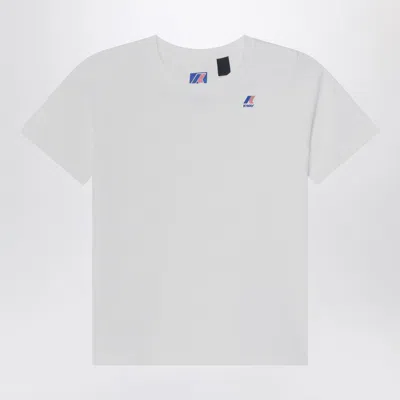 K-way White Edouard T-shirt In Cotton In White