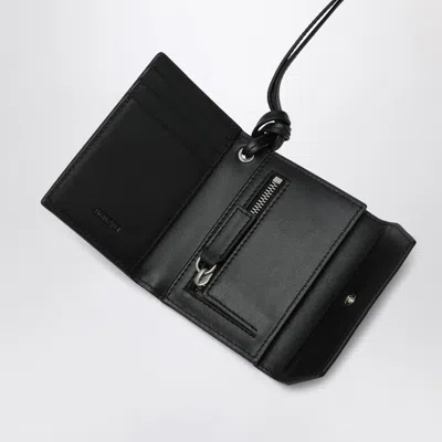 Jacquemus Black Leather Credit Card Holder Le Porte Men In Black