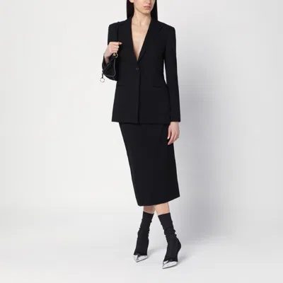 Calvin Klein Tailored Pencil Skirt With High Waist And Slit In Black