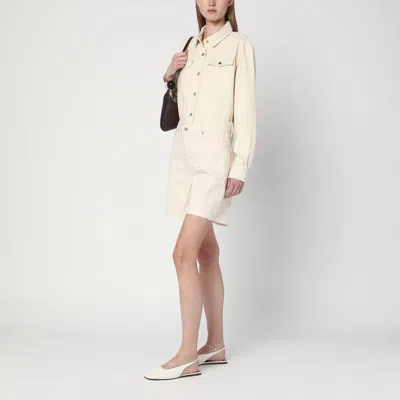 Frame Butter-coloured Denim Shirt In White
