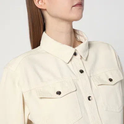 Frame Butter-coloured Denim Shirt In White