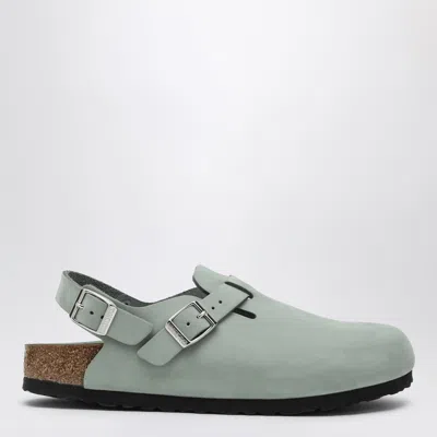 Birkenstock 'tokio' Light Blue Mules With Buckles On The Front And Back In Green
