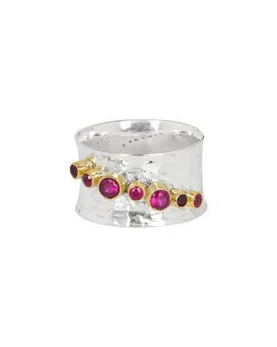 Tiramisu Silver 0.55 Ct. Tw. Lab-created Ruby Ring