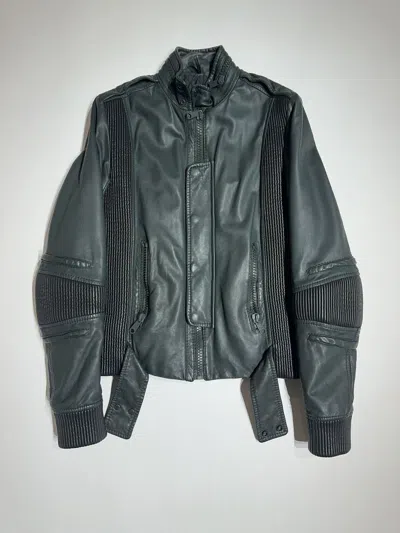 Pre-owned Dior X Hedi Slimane Dior Homme Aw05 Daft Punk Leather Jacket In Green