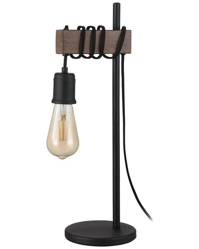 Eglo Violon 1 Light Open Bulb Table Lamp With Black & Dark Brown Finish