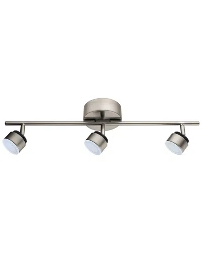 Eglo Armento 3 Light Integrated Led Fixed Track Light With Matte Nickel Finish & Adjustable Lamp Hea