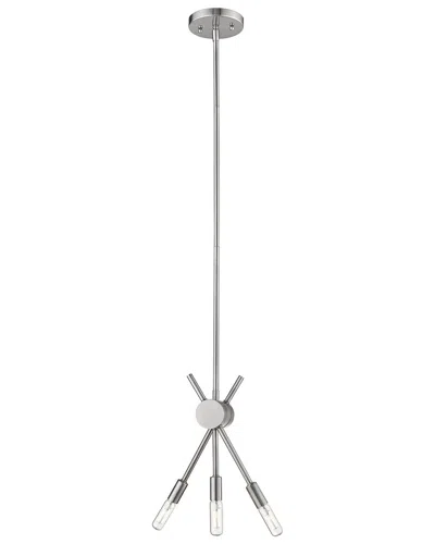 Eglo Willsboro 3 Light Open Bulb Mini Pendant With Polished Nickel Finish & Semi-adjustable Arms