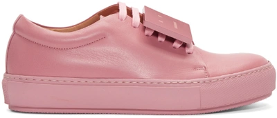 Acne Studios Adriana Turnup皮革运动鞋 In Pink